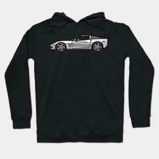 Chevrolet Corvette C6 Blade Silver Digital painting Hoodie